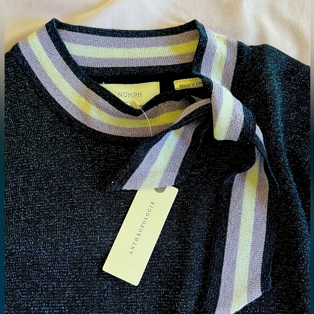 NWT Numph top, sparkly blue
